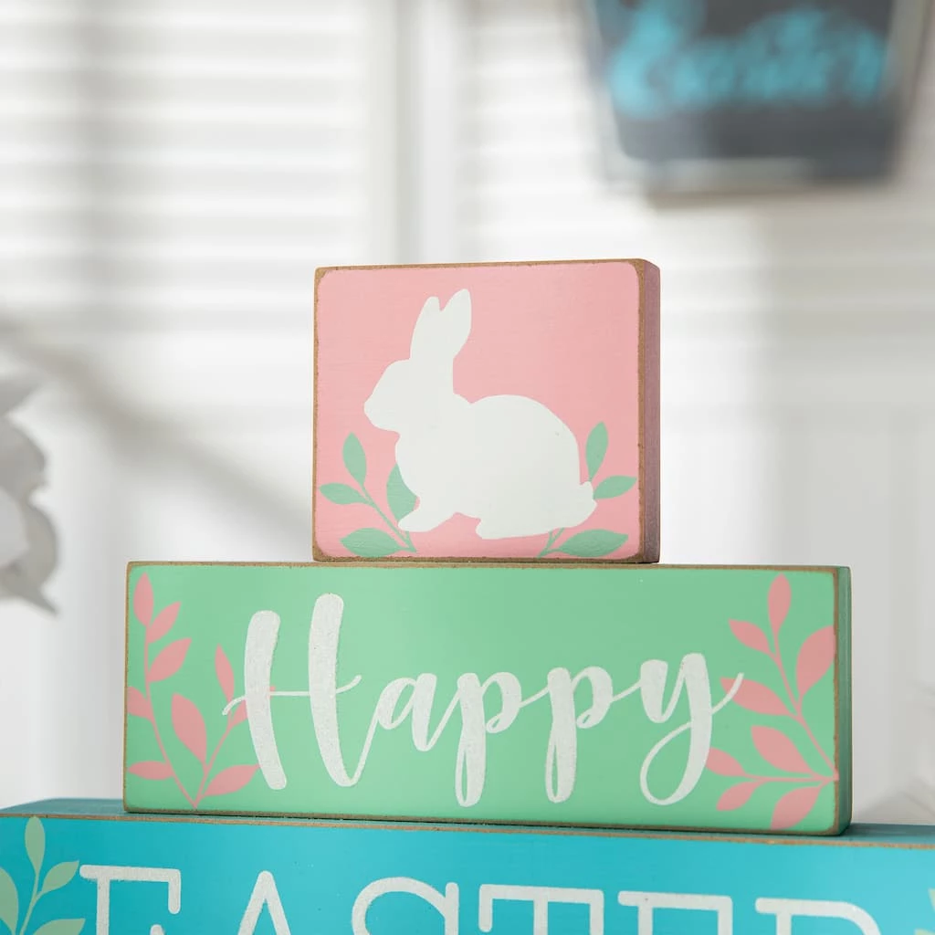 Best Sale π Glitzhome® 9.5" Wooden Easter Block Table Décor π 6 Best Sale π Glitzhome® 9.5" Wooden Easter Block Table Décor π - Image 4