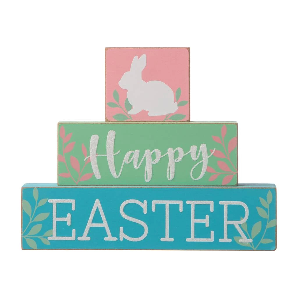 Best Sale π Glitzhome® 9.5" Wooden Easter Block Table Décor π 7 Best Sale π Glitzhome® 9.5" Wooden Easter Block Table Décor π - Image 5
