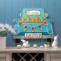 Hot Sale 😍 Glitzhome® 26" Easter Metal Truck Yard Stake 😍 -Glitzhome Sales D263016S 3