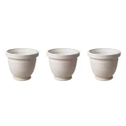 Flash Sale β€οΈ Glitzhome® 13" Eco-Friendly Faux Ceramic Pot Planter, 3ct. π€©