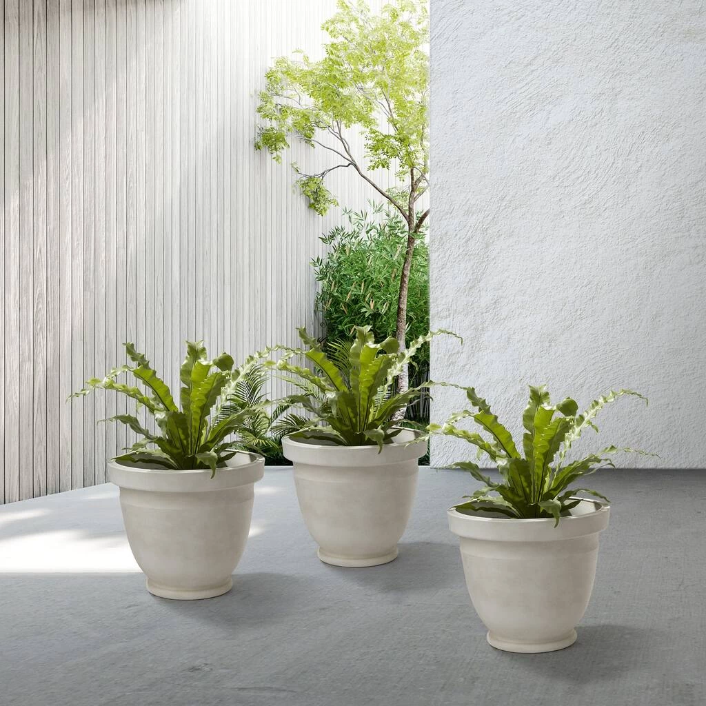 Flash Sale ❤️ Glitzhome® 13" Eco-Friendly Faux Ceramic Pot Planter, 3ct. 🤩 4 Flash Sale ❤️ Glitzhome® 13" Eco-Friendly Faux Ceramic Pot Planter, 3ct. 🤩 - Image 2