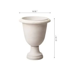 Budget 🧨 Glitzhome® 21.5" Eco-Friendly Oversized Faux Terrazzo Goblet Planters, 2ct. 😀 -Glitzhome Sales D266603S 4
