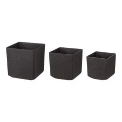 Deals π Glitzhome® Black Eco-Friendly Oversized Faux Marble Square Pot Planter Set π₯°