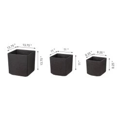 Deals 🛒 Glitzhome® Black Eco-Friendly Oversized Faux Marble Square Pot Planter Set 🥰 -Glitzhome Sales D266619S 6