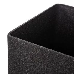 Deals 🛒 Glitzhome® Black Eco-Friendly Oversized Faux Marble Square Pot Planter Set 🥰 -Glitzhome Sales D266619S 7
