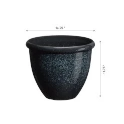 Brand new 👍 Glitzhome® Black Eco-Friendly Oversized Faux Ceramic Round Pot Planter Set 😉 -Glitzhome Sales D266623S 5