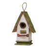 Wholesale 👍 Glitzhome® 11" Hanging Wood Green Roof Garden Decorative Birdhouse 🧨