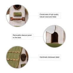 Wholesale π Glitzhome® 11" Hanging Wood Green Roof Garden Decorative Birdhouse 𧨠13 Wholesale π Glitzhome® 11" Hanging Wood Green Roof Garden Decorative Birdhouse 𧨠-Glitzhome Sales D266628S 5