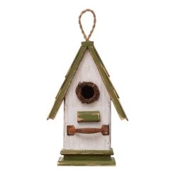 Wholesale π Glitzhome® 11" Hanging Wood Green Roof Garden Decorative Birdhouse 𧨠14 Wholesale π Glitzhome® 11" Hanging Wood Green Roof Garden Decorative Birdhouse 𧨠-Glitzhome Sales D266628S 6
