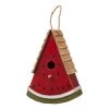 New 🥰 Glitzhome® 11" Hanging Wood Watermelon Garden Decorative Birdhouse 🛒 -Glitzhome Sales D266629S 1