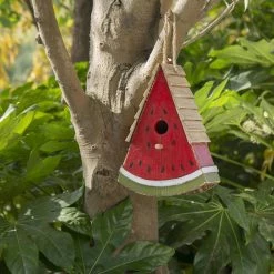 New π₯° Glitzhome® 11" Hanging Wood Watermelon Garden Decorative Birdhouse π 10 New π₯° Glitzhome® 11" Hanging Wood Watermelon Garden Decorative Birdhouse π -Glitzhome Sales D266629S 2