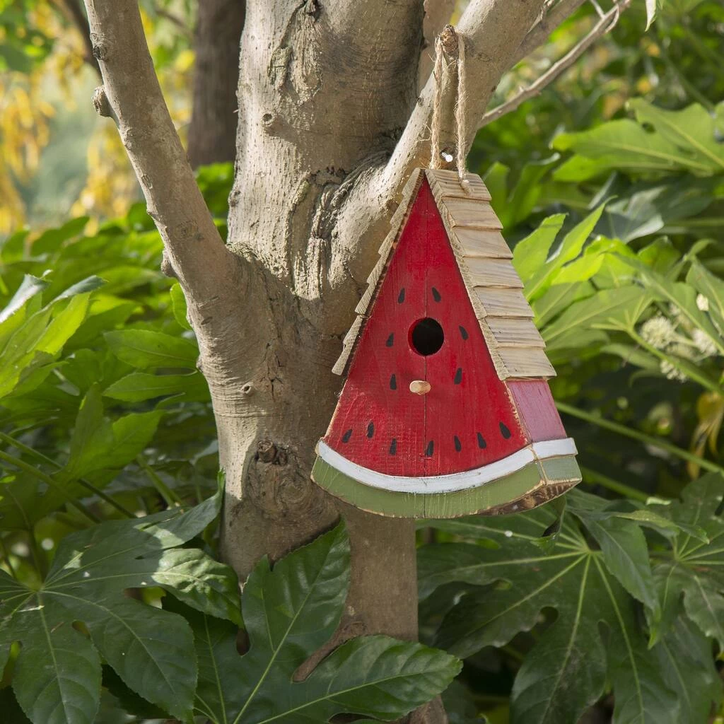 New π₯° Glitzhome® 11" Hanging Wood Watermelon Garden Decorative Birdhouse π 4 New π₯° Glitzhome® 11" Hanging Wood Watermelon Garden Decorative Birdhouse π - Image 2