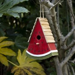 New π₯° Glitzhome® 11" Hanging Wood Watermelon Garden Decorative Birdhouse π 11 New π₯° Glitzhome® 11" Hanging Wood Watermelon Garden Decorative Birdhouse π -Glitzhome Sales D266629S 3