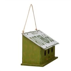 Best reviews of 🎁 Glitzhome® 14" Hanging Wood and Metal Green Licence Plates Garden Birdhouse 🛒 -Glitzhome Sales D266633S 7