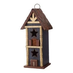Brand new ⭐ Glitzhome® 13" Solid Wood and Metal Rustic Style Birdhouse 😀