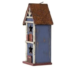 Brand new ⭐ Glitzhome® 13" Solid Wood and Metal Rustic Style Birdhouse 😀 -Glitzhome Sales D266642S 4