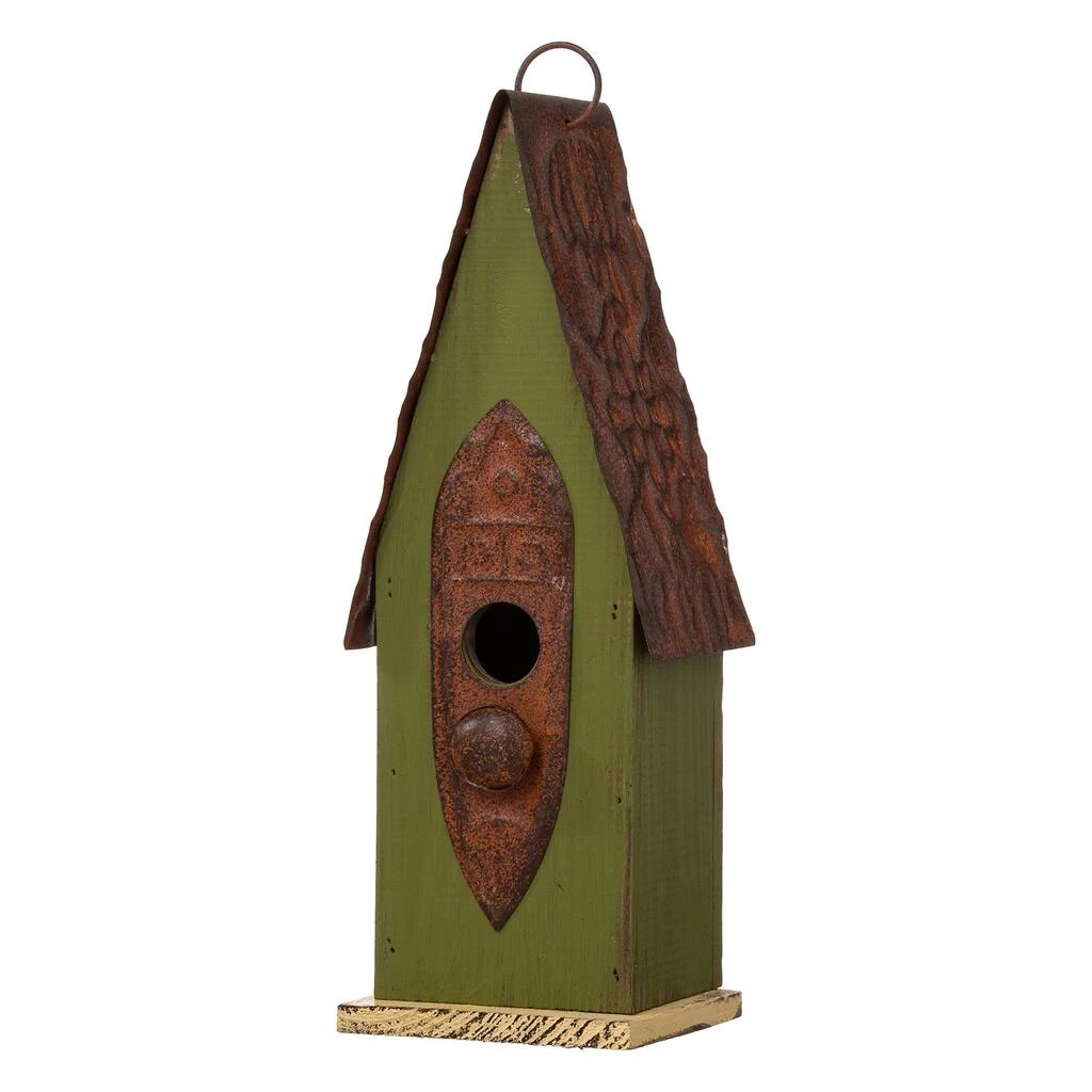 Top 10 β Glitzhome® 13" Hanging Distressed Green Solid Wood Garden Birdhouse π€© 3 Top 10 β Glitzhome® 13" Hanging Distressed Green Solid Wood Garden Birdhouse π€©