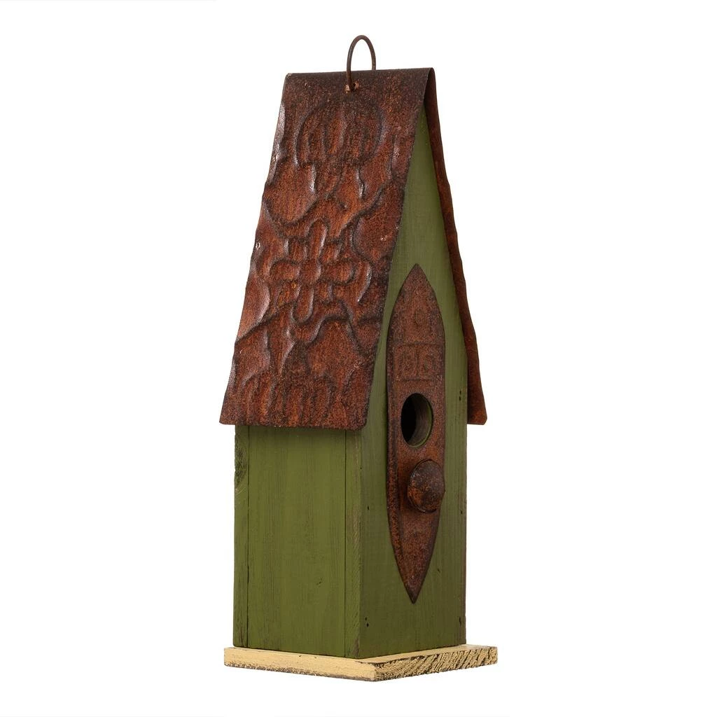 Top 10 β Glitzhome® 13" Hanging Distressed Green Solid Wood Garden Birdhouse π€© 8 Top 10 β Glitzhome® 13" Hanging Distressed Green Solid Wood Garden Birdhouse π€© - Image 6