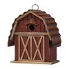 Budget π Glitzhome® 10" Hanging Wooden Red Barn Garden Birdhouse π― 2 Budget π Glitzhome® 10" Hanging Wooden Red Barn Garden Birdhouse π― -Glitzhome Sales D266647S 1