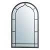 Wholesale 🤩 Glitzhome® 33" Black Arched Windowpane Wall Mirror 😀 -Glitzhome Sales D299644S 1
