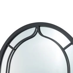 Wholesale 🤩 Glitzhome® 33" Black Arched Windowpane Wall Mirror 😀 -Glitzhome Sales D299644S 4