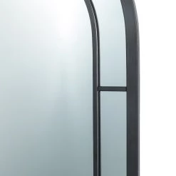 Wholesale 🤩 Glitzhome® 33" Black Arched Windowpane Wall Mirror 😀 -Glitzhome Sales D299644S 5