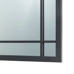 Wholesale 🤩 Glitzhome® 33" Black Arched Windowpane Wall Mirror 😀 -Glitzhome Sales D299644S 6