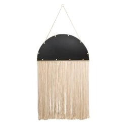 Best Sale 😀 Glitzhome® 47" Golden Metal Half Circle Modern Boho Wall Mirror with Tassels 😉 -Glitzhome Sales D299646S 8