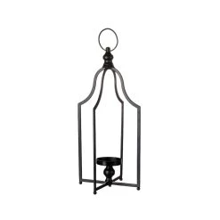 Hot Sale 🤩 22" Modern Farmhouse Black Metal Candle Lantern by Glitzhome 🔔