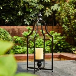 Hot Sale π€© 22" Modern Farmhouse Black Metal Candle Lantern by Glitzhome π 13 Hot Sale π€© 22" Modern Farmhouse Black Metal Candle Lantern by Glitzhome π -Glitzhome Sales D299657S 4