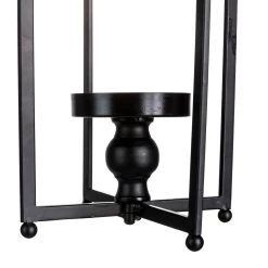 Best Pirce 😉 22" Modern Farmhouse Black Metal Candle Lantern Set by Glitzhome 🔥 -Glitzhome Sales D299672S 5