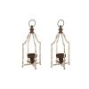 Discount π 16.5" Modern Farmhouse White & Brown Metal Candle Lantern Set by Glitzhome β€οΈ 1 Discount π 16.5" Modern Farmhouse White & Brown Metal Candle Lantern Set by Glitzhome β€οΈ -Glitzhome Sales D299677S 1