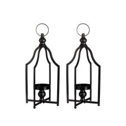 Brand new 🧨 Glitzhome® 16.5" Black Farmhouse Metal Lantern, 2ct. 👏