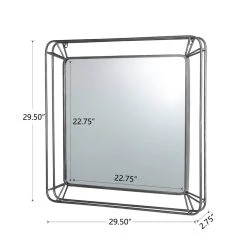 Coupon ⌛ Glitzhome® 29.5" Square Wall Mirror with Metal Frame ⌛ -Glitzhome Sales D299687S 6