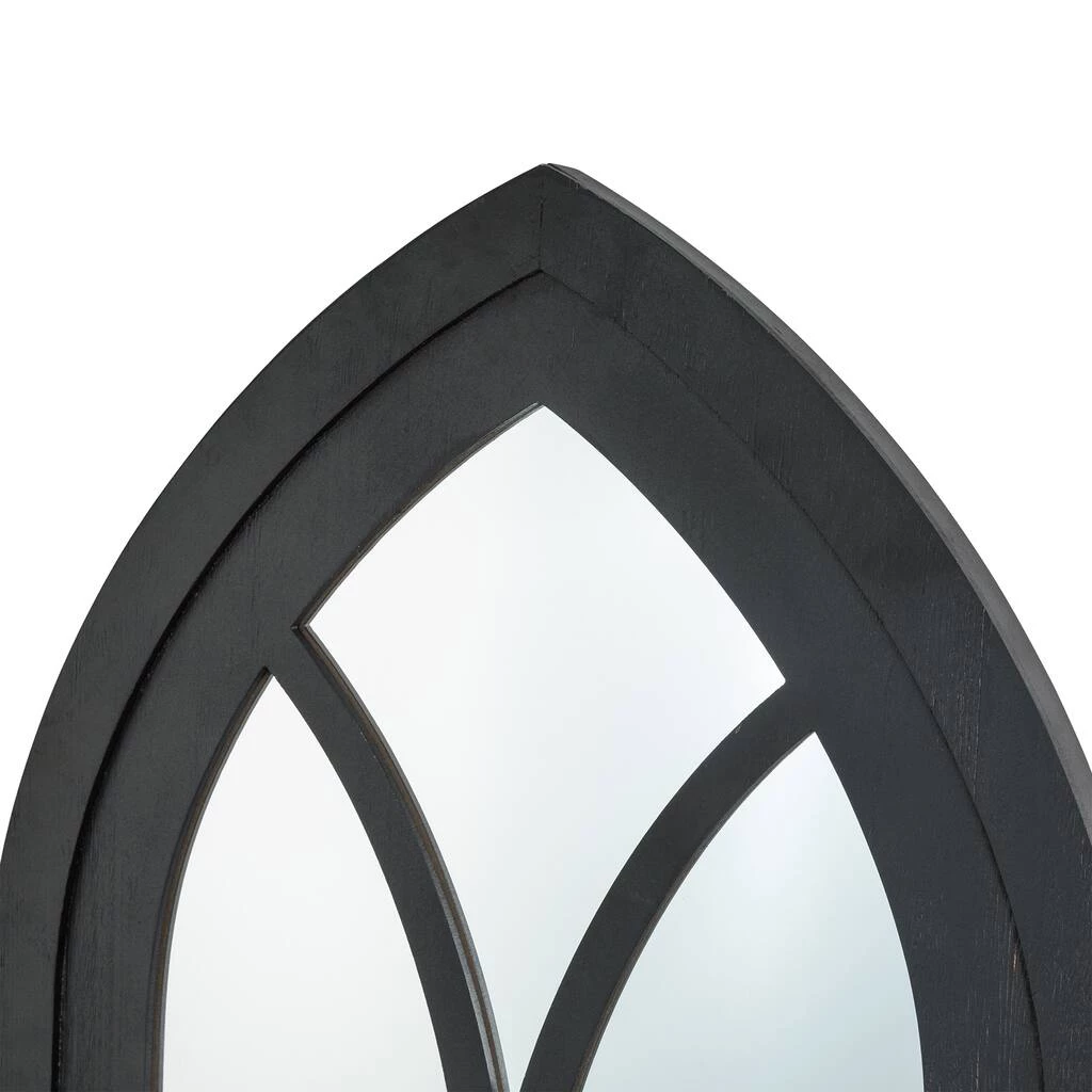 Flash Sale 🧨 Glitzhome® 40" Black Wooden Cathedral Windowpane Wall Mirror 😉 5 Flash Sale 🧨 Glitzhome® 40" Black Wooden Cathedral Windowpane Wall Mirror 😉 - Image 3