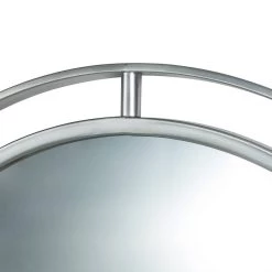 Best Sale 🔥 Glitzhome® 24" Deluxe Silver Round Wall Mirror 🎉 -Glitzhome Sales D299697S 6