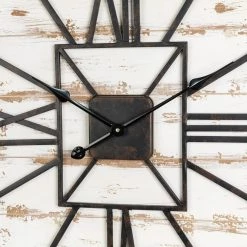 New π Glitzhome® 31.5" Oversized Farmhouse Wooden & Metal Rectangle Wall Clock π€© 16 New π Glitzhome® 31.5" Oversized Farmhouse Wooden & Metal Rectangle Wall Clock π€© -Glitzhome Sales D299705S 7