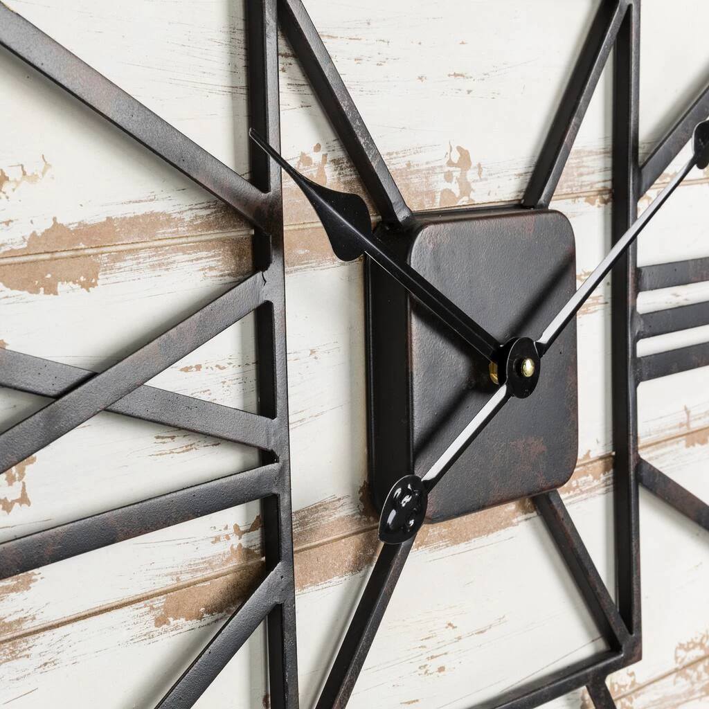 New π Glitzhome® 31.5" Oversized Farmhouse Wooden & Metal Rectangle Wall Clock π€© 10 New π Glitzhome® 31.5" Oversized Farmhouse Wooden & Metal Rectangle Wall Clock π€© - Image 8
