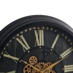Top 10 🔥 Glitzhome® 27.5" Oversized Vintage Round Black Gear Clock 😀 -Glitzhome Sales D299716S 15