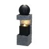 Cheap 😍 Glitzhome® 3ft. Modern Black and Grey Contrast Geometric Outdoor LED Fountain 🔥 -Glitzhome Sales D303610S 1