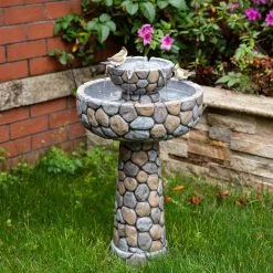 Cheapest β Glitzhome® 2ft. 2-Tier Stone-Like Outdoor Birdbath Fountain π 12 Cheapest β Glitzhome® 2ft. 2-Tier Stone-Like Outdoor Birdbath Fountain π -Glitzhome Sales D303612S 3