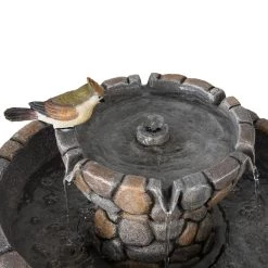 Cheapest β Glitzhome® 2ft. 2-Tier Stone-Like Outdoor Birdbath Fountain π 13 Cheapest β Glitzhome® 2ft. 2-Tier Stone-Like Outdoor Birdbath Fountain π -Glitzhome Sales D303612S 4