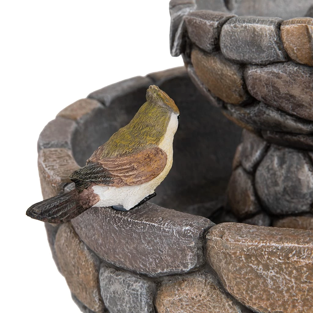 Cheapest β Glitzhome® 2ft. 2-Tier Stone-Like Outdoor Birdbath Fountain π 7 Cheapest β Glitzhome® 2ft. 2-Tier Stone-Like Outdoor Birdbath Fountain π - Image 5