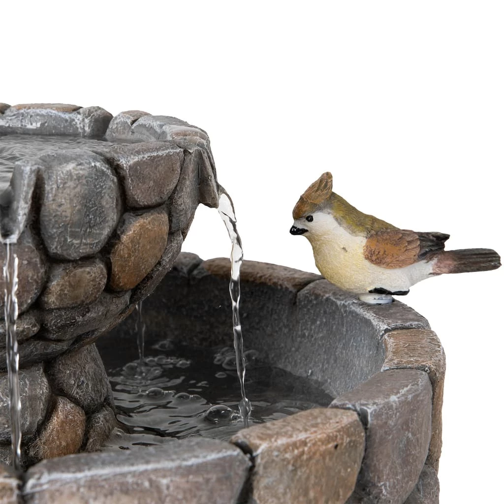 Cheapest β Glitzhome® 2ft. 2-Tier Stone-Like Outdoor Birdbath Fountain π 8 Cheapest β Glitzhome® 2ft. 2-Tier Stone-Like Outdoor Birdbath Fountain π - Image 6