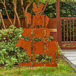Buy ✔️ Glitzhome® 4ft. Farmhouse 3 Piece Metal Rustic Animals Silhouette Yard Stake ⌛ 12 Buy ✔️ Glitzhome® 4ft. Farmhouse 3 Piece Metal Rustic Animals Silhouette Yard Stake ⌛ -Glitzhome Sales D303630S 3