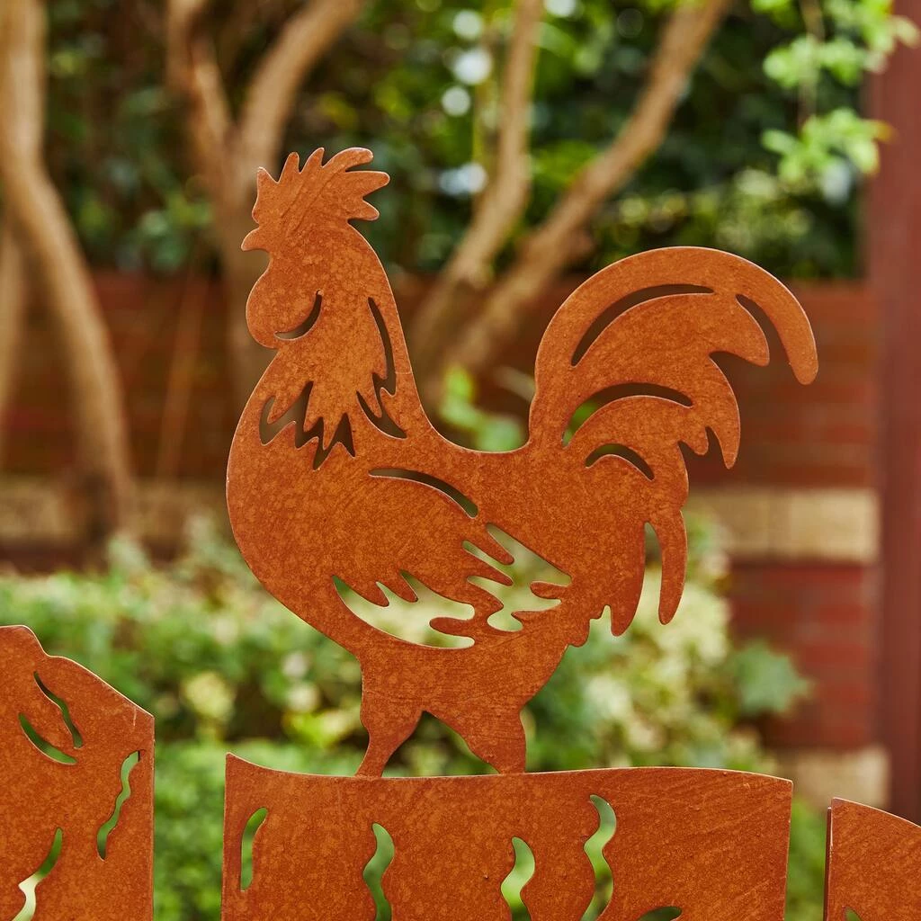 Buy ✔️ Glitzhome® 4ft. Farmhouse 3 Piece Metal Rustic Animals Silhouette Yard Stake ⌛ 6 Buy ✔️ Glitzhome® 4ft. Farmhouse 3 Piece Metal Rustic Animals Silhouette Yard Stake ⌛ - Image 4