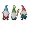 Best reviews of 😉 Glitzhome® 3ft. Multi-Functional Metal Gnome Yard Stake, 3ct. 🧨 -Glitzhome Sales D303652S 1