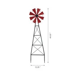Top 10 🔥 Glitzhome® 3.5ft Red Metal Wind Spinner Yard Stake 🎁 -Glitzhome Sales D303654S 7