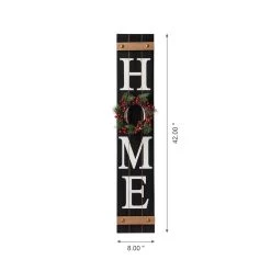 New π Glitzhome 42"H Wooden Black "HOME" Porch Sign with 3 Changable Wreaths π₯ 17 New π Glitzhome 42"H Wooden Black "HOME" Porch Sign with 3 Changable Wreaths π₯ -Glitzhome Sales D303657S 8