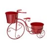 Deals 🥰 Glitzhome® 21.5'' Red Metal Bicycle Plant Stand ⭐ -Glitzhome Sales D303671S 1